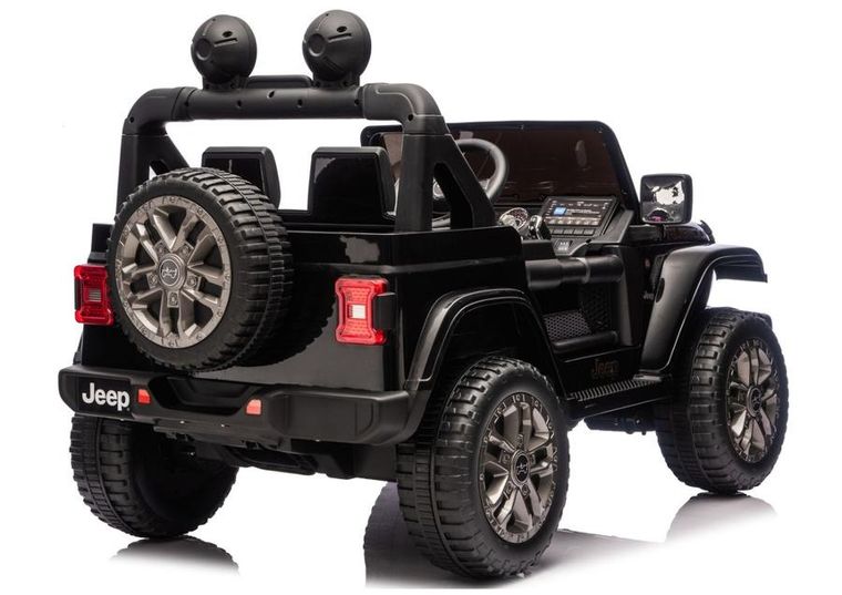 Lean Cars, Jeep Rubicon, pojazd na akumulator 4-4, DK-JWR556 4-200W 24V, czarny