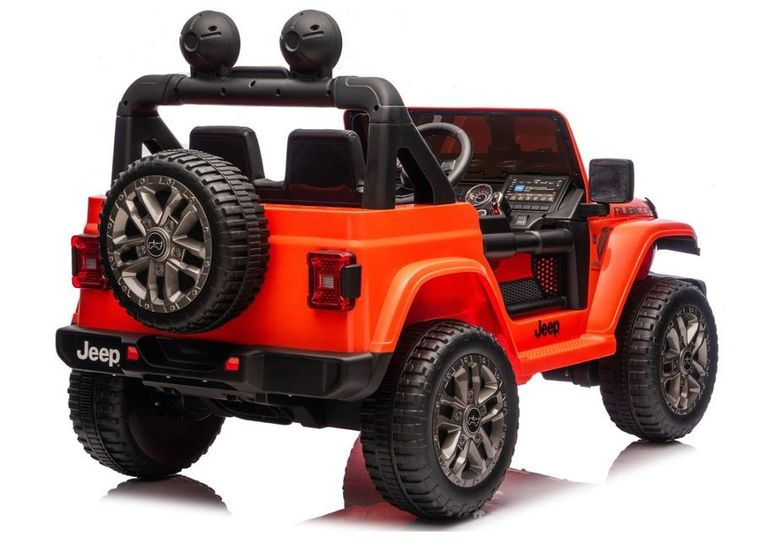 Lean Cars, Jeep Rubicon, pojazd na akumulator 4-4, DK-JWR556 4-200W 24V, pomarańczowy