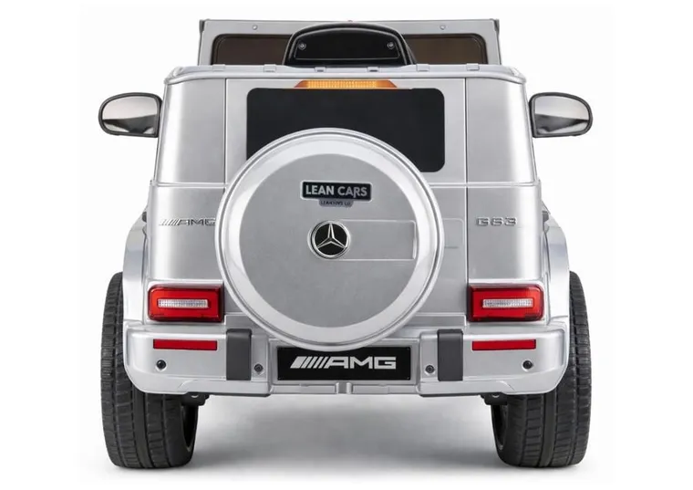 Lean Cars, Mercedes AMG G 63, pojazd na akumulator, srebrny lakierowany