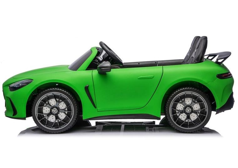 Lean Cars, Mercedes GT63 AMG, pojazd na akumulator, DK-GT63 24V, cichy silnik, matowy zielony