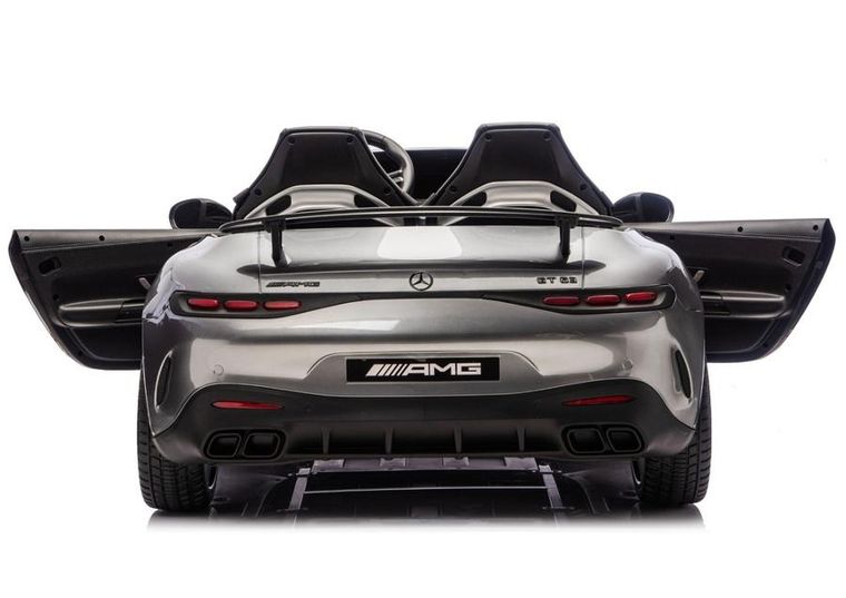 Lean Cars, Mercedes GT63 AMG, pojazd na akumulator, DK-GT63 24V LCD, cichy silnik, szary