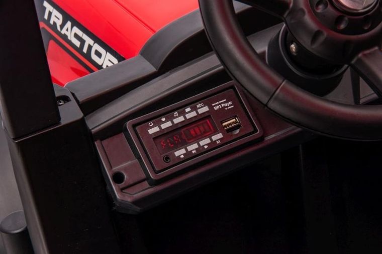 Lean Cars, traktor, pojazd na akumulator, A011 24V, czerwony