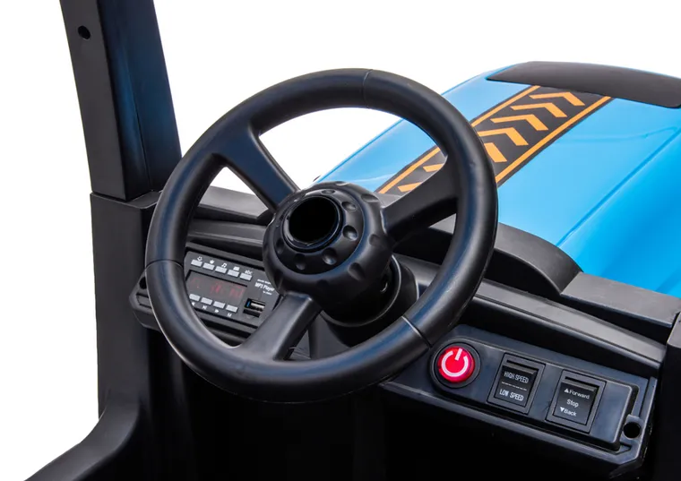 Lean Cars, traktor, pojazd na akumulator, A011 24V, niebieski