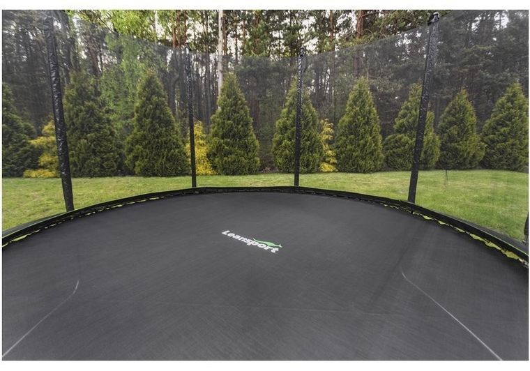 Lean Sport, Pro, trampolina, 14ft, czarno-zielona