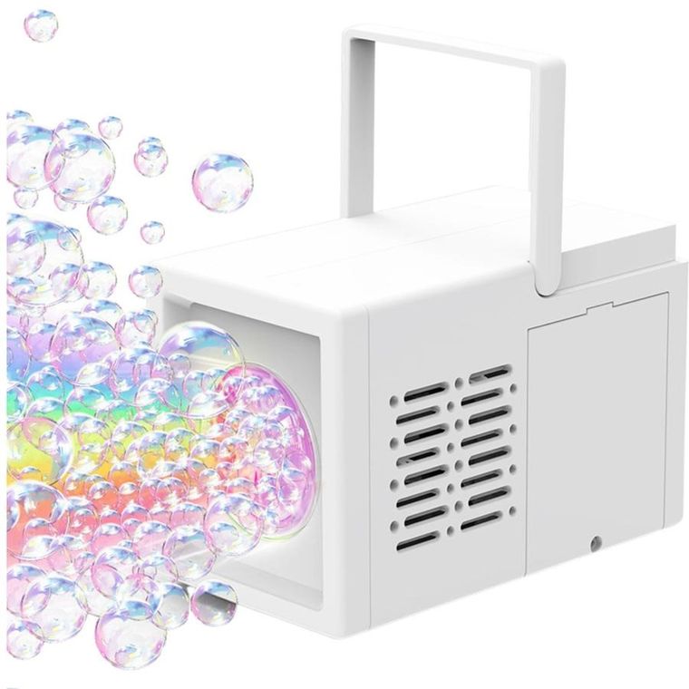 Lean Toys, automatyczna maszyna do baniek mydlanych, biała