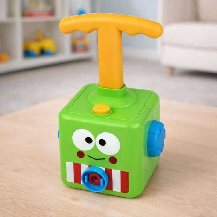 Lean Toys, balonowa wyrzutnia autek, żaba