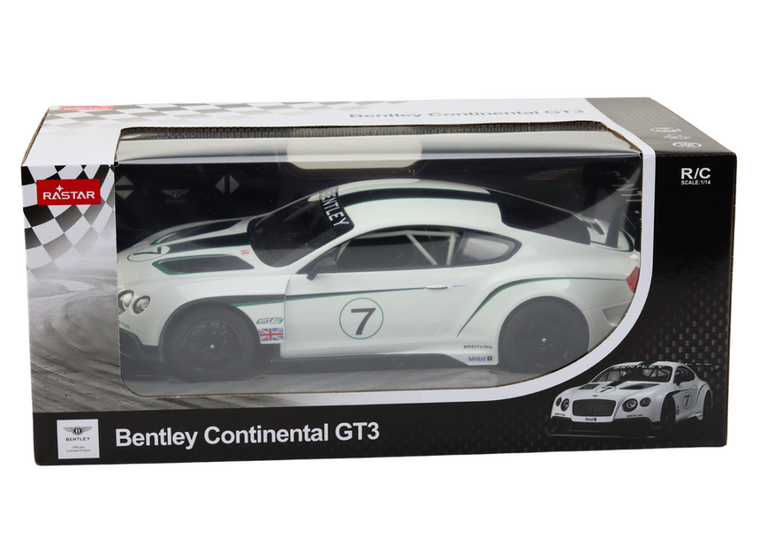 Lean Toys, Bentley Continental GT3, pojazd zdalnie sterowany, 1:14, biały
