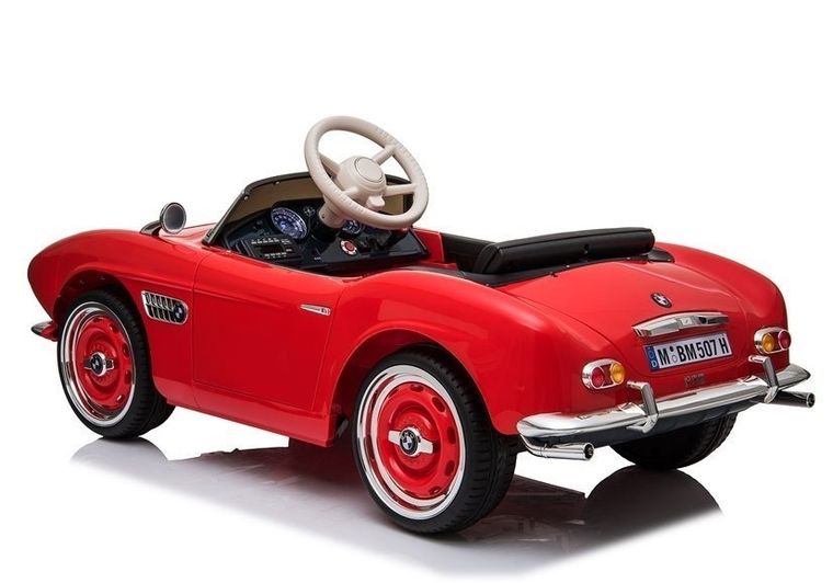Lean Toys, BMW Retro, pojazd na akumulator, czerwony lakierowany