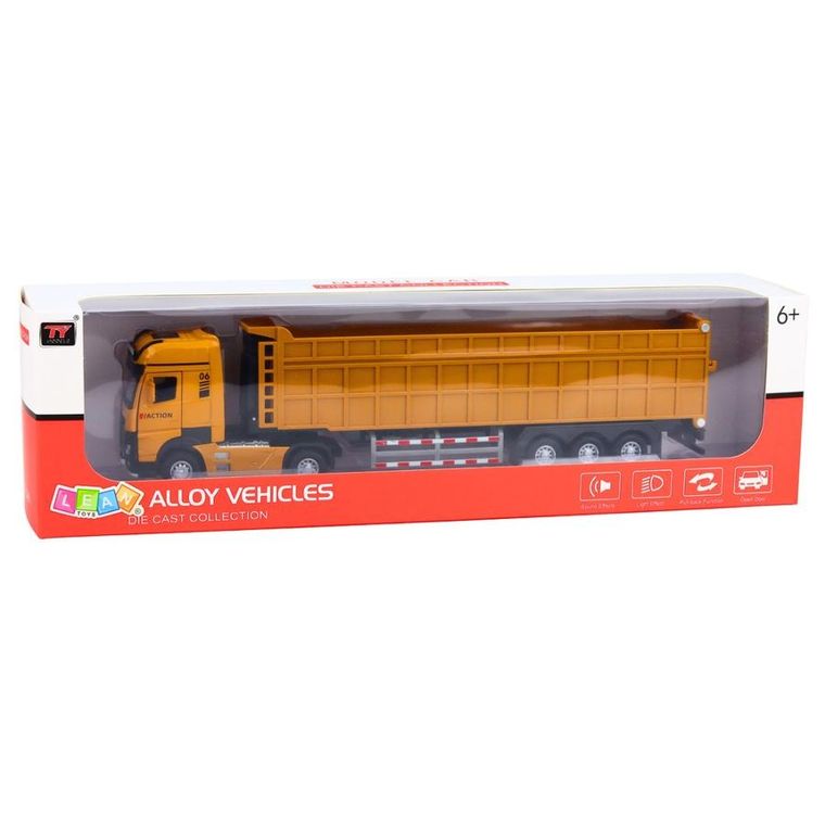 Lean Toys, ciężarówka wywrotka, żółta