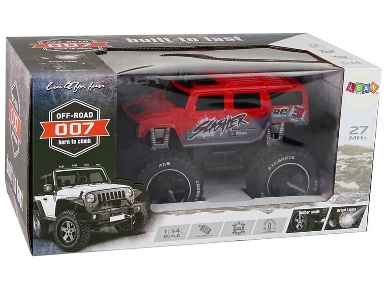 Lean Toys, Cross-Country R/C, auto terenowe, pojazd zdalnie sterowany, czerwony, 1:14