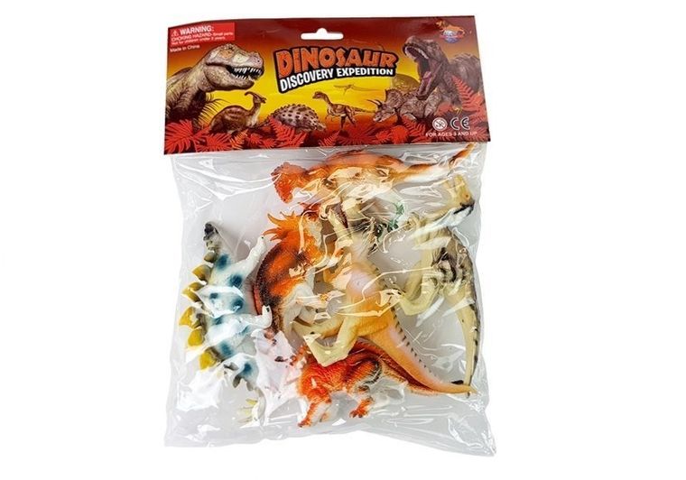 Lean Toys, dinozaurym zestaw figurkek, 10 cm, 6 szt.