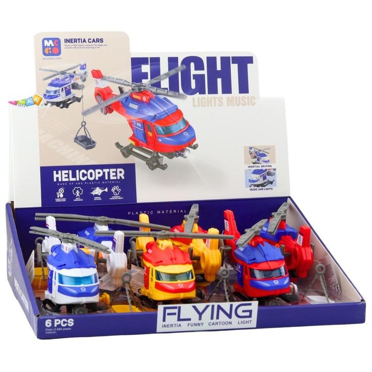 Lean Toys, helikopter ratunkowy z napędem + akcesoria mix