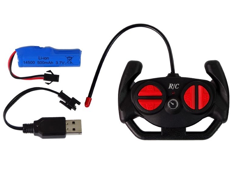 Lean Toys, Jeep policyjny, pojazd zdalnie sterowany, 1:14