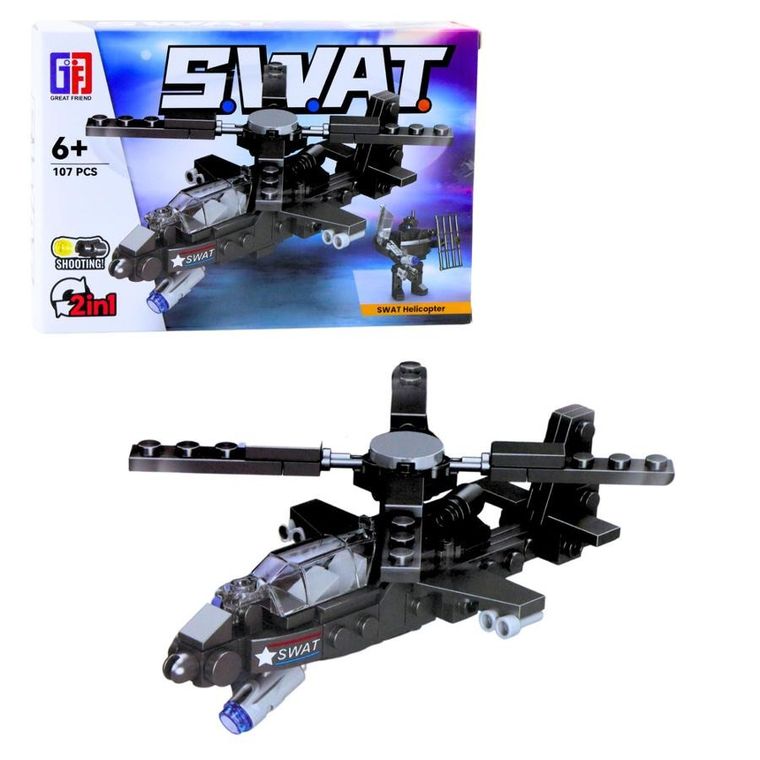 Lean Toys, klocki konstrukcyjne, Pojazdy Środki Transportu SWAT, 2w1, 92-117 elementów