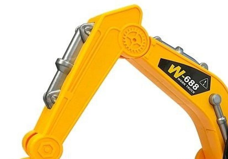 Lean Toys, koparka, interaktywny pojazd budowlany