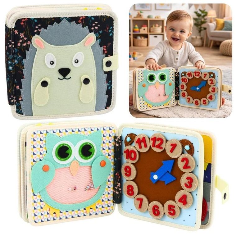 Lean Toys, książeczka sensoryczna 3D, filcowa, zwierzęta