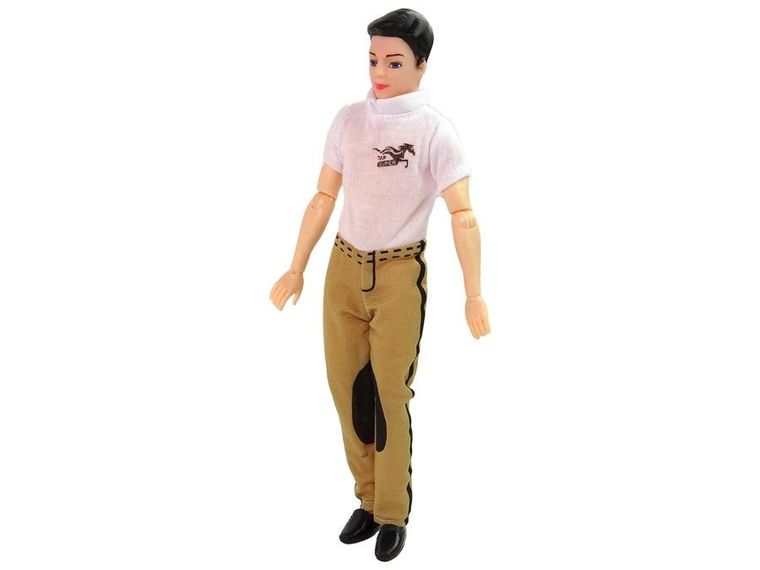 Lean Toys, lalka z białym koniem i akcesoriami