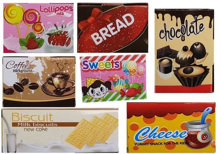 Lean Toys, market, lada z kasą fiskalną, wózkiem i artykułami spożywczymi