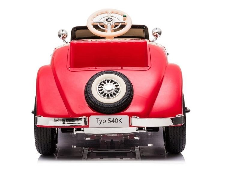 Lean Toys, Mercedes 540K, pojazd na akumulator, czerwony
