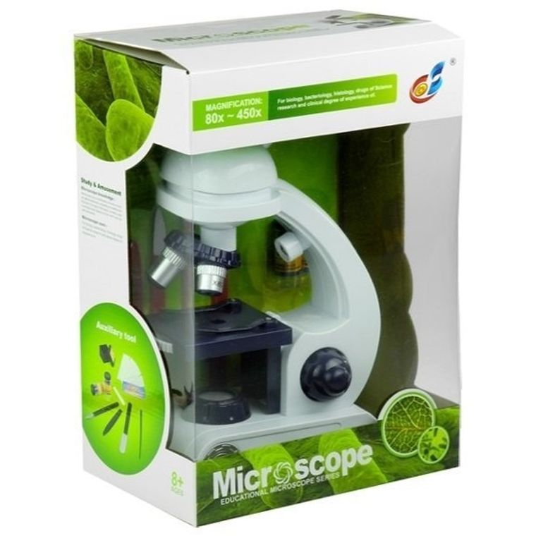 Lean Toys, mikroskop, 80x-450x, zestaw edukacyjny