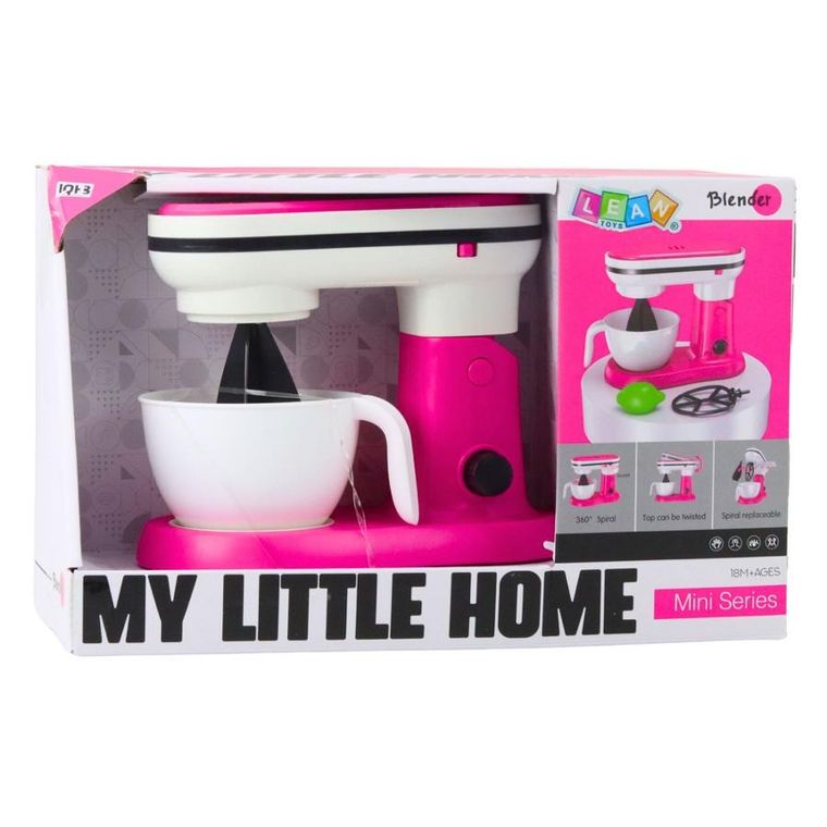 Lean Toys, mikser obrotowy z akcesoriami, interaktywny, różowy