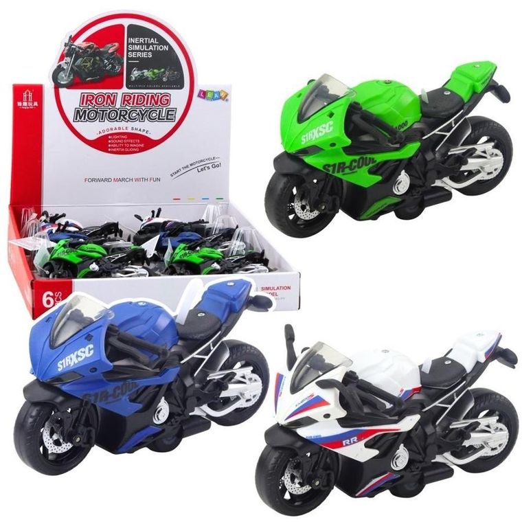 Lean Toys, motocykl wyścigowy, pojazd interaktywny z napędem, 1 szt.