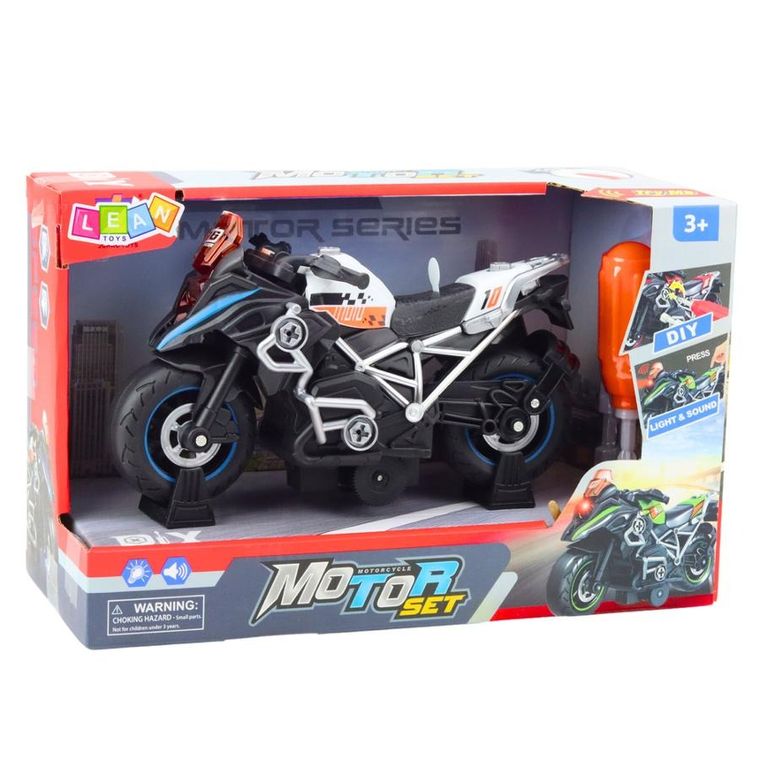 Lean Toys, motor wyścigowy do skręcania czarny