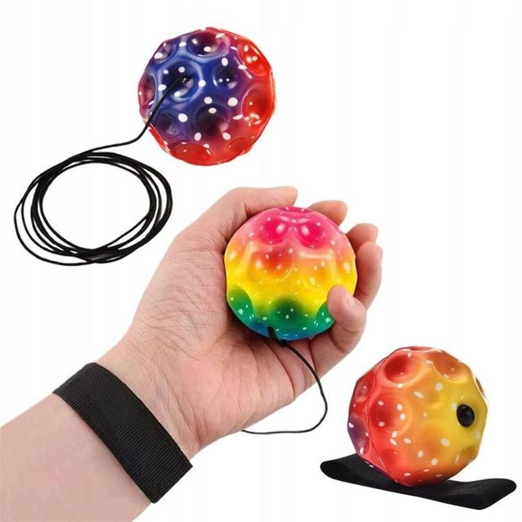 Lean Toys, piłeczka na gumce, 6 cm, 1 szt.
