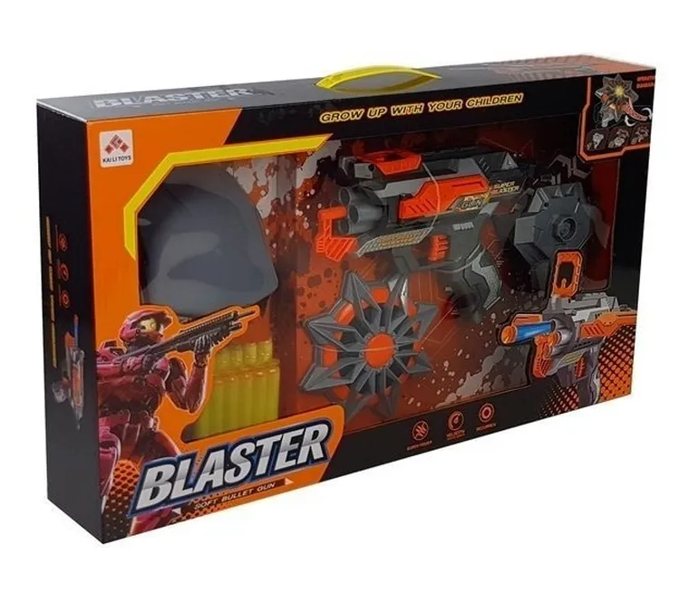 Lean Toys, pistolet na strzałki, zestaw z maską i akcesoriami