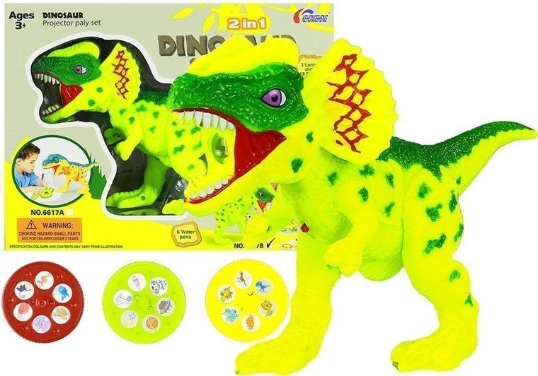 Lean Toys, projektor do rysowania, 2w1, dinozaur