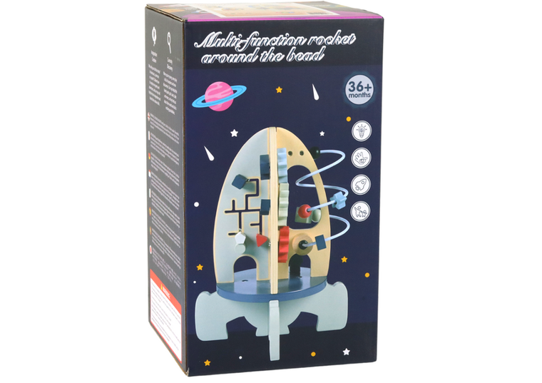 Lean Toys, rakieta, drewniana zabawka edukacyjna
