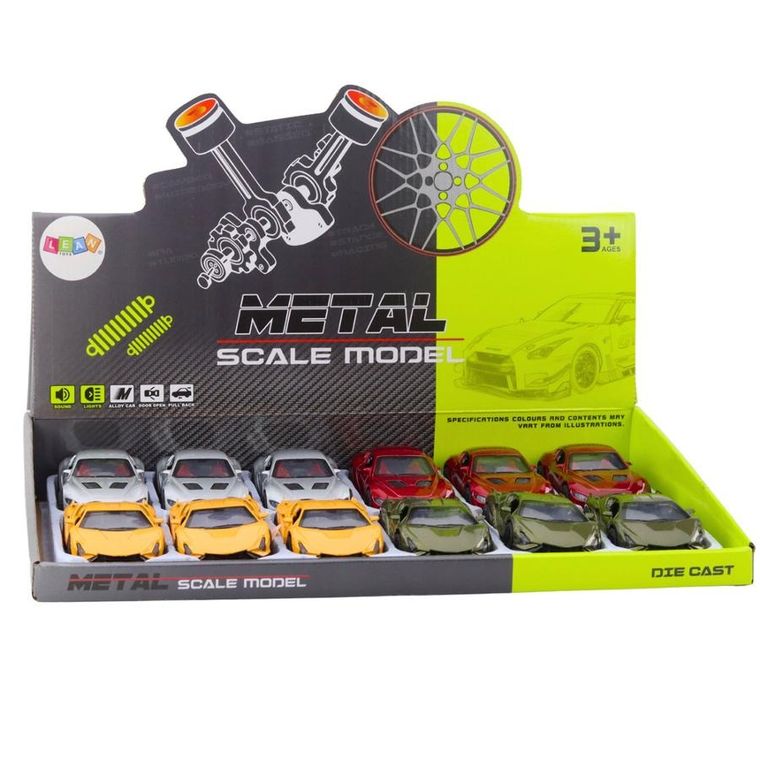 Lean Toys, samochód metalowy z napędem, światła dźwięki, 1 szt.