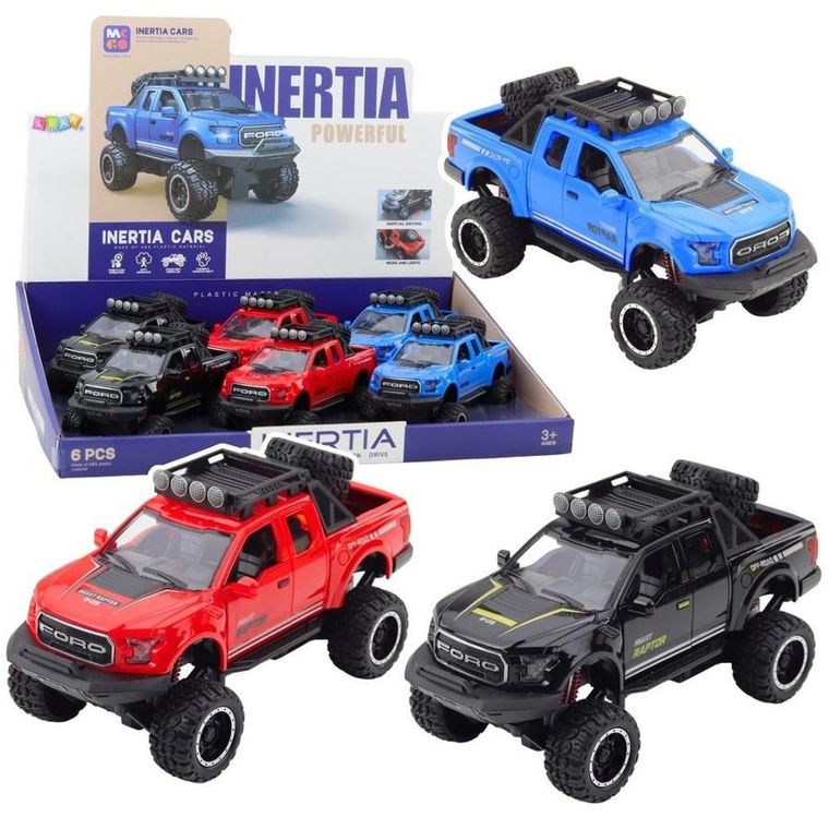 Lean Toys, terenówka raptor otwierane drzwi i dźwięk mix