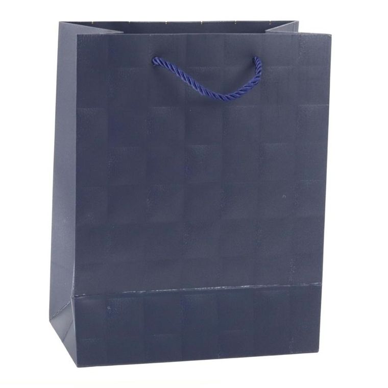 Lean Toys, torba prezentowa elegancka tłoczone kwadraty, 23-18-10,5 cm, 1 szt.