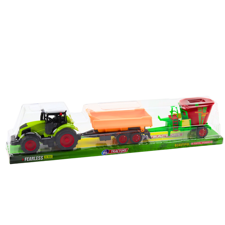 Lean Toys, traktor paszowy z wywrotką, pojazd rolniczy