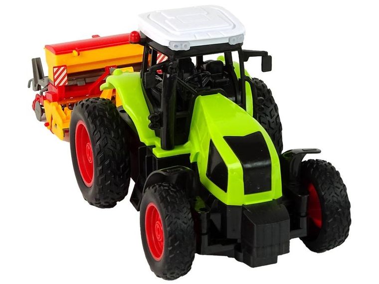 Lean Toys, traktor z prasą, zdalnie sterowany pojazd rolniczy, zielony, 1:16