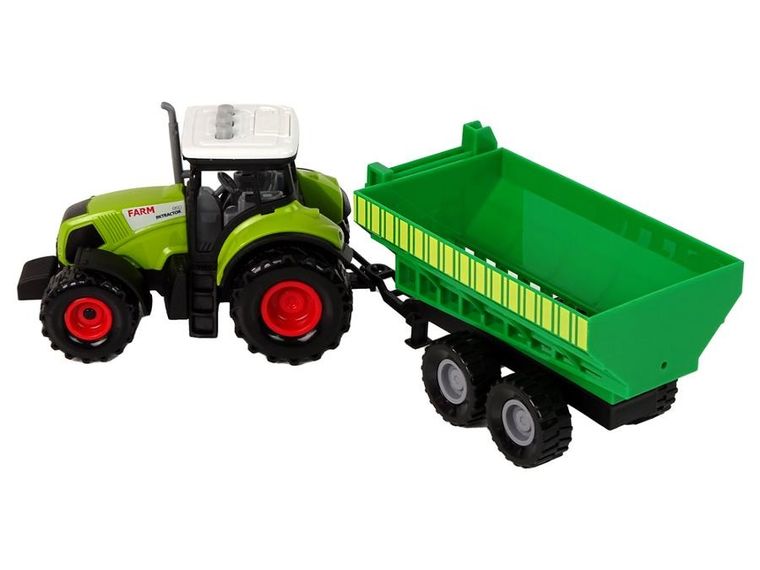Lean Toys, traktor z przyczepą i cysterną, interaktywny pojazd rolniczy