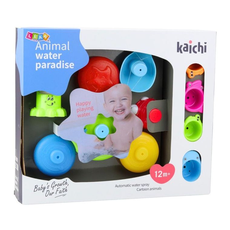 Lean Toys, zestaw do kąpieli ze zwierzątkami i fontanną