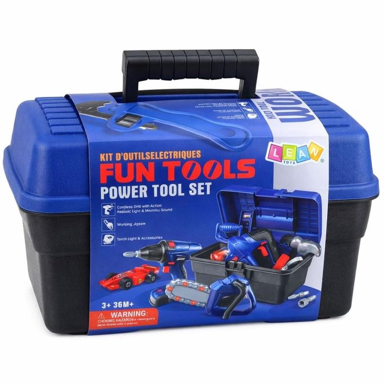 Lean Toys, zestaw majsterkowicza w skrzynce, 30 elementów