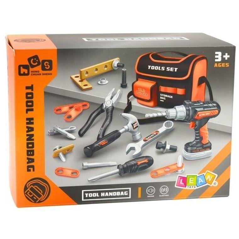 Lean Toys, zestaw majsterkowicza z torbą, 25 elementów