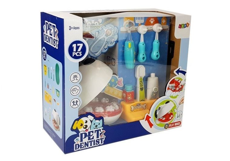 Lean Toys, zestaw małego dentysty, pies