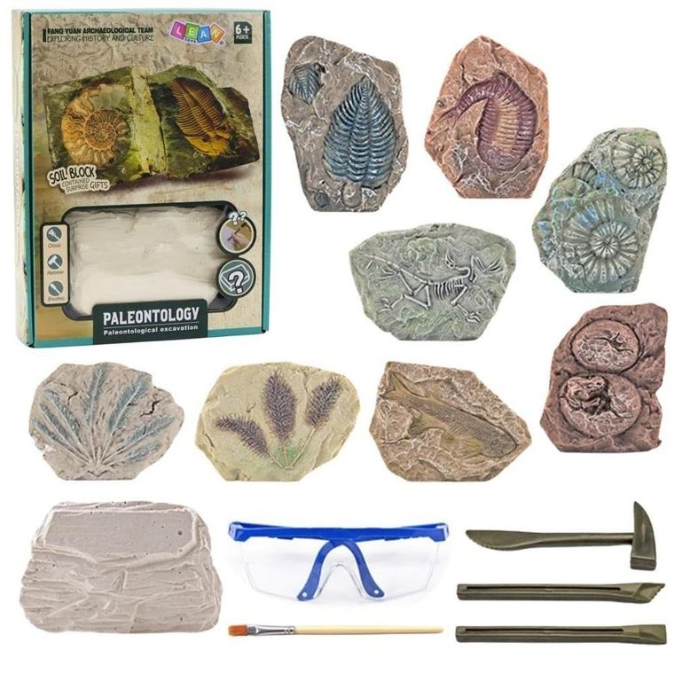 Lean Toys, zestaw paleontologiczny, wykopaliska z narzdziami