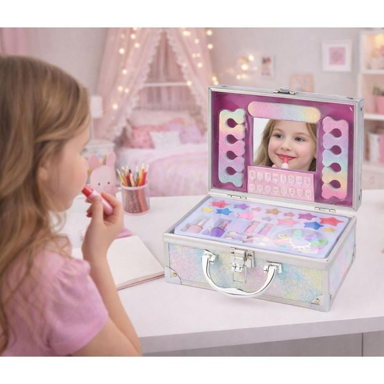 Lean Toys, zestaw piękności w walizce, kuferek syrenka