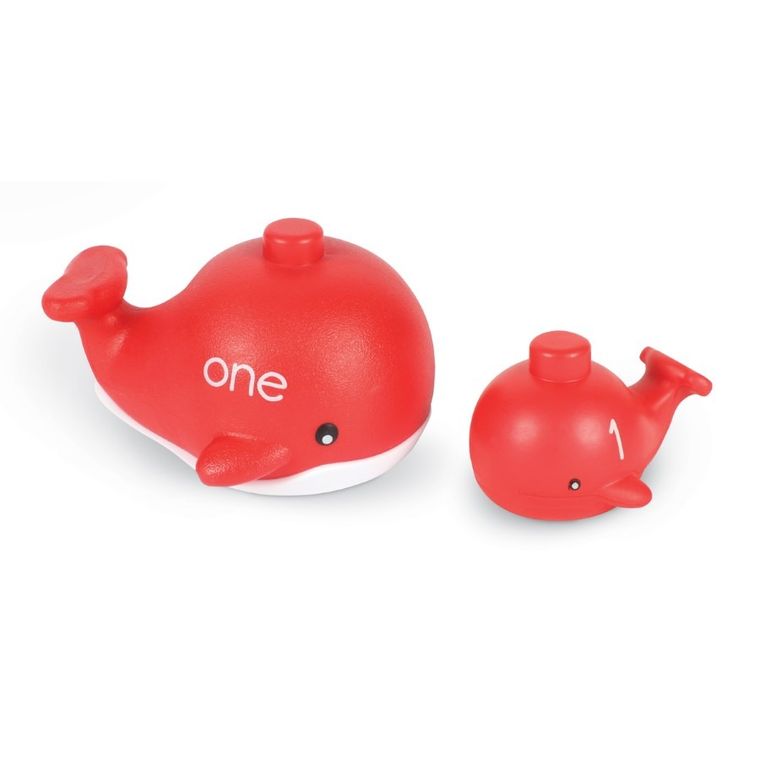 Learning Resources, Snap & Learn, Wieloryby, figurki do nauki liczenia i poznawania kolorów, zestaw edukacyjny, 10 szt.