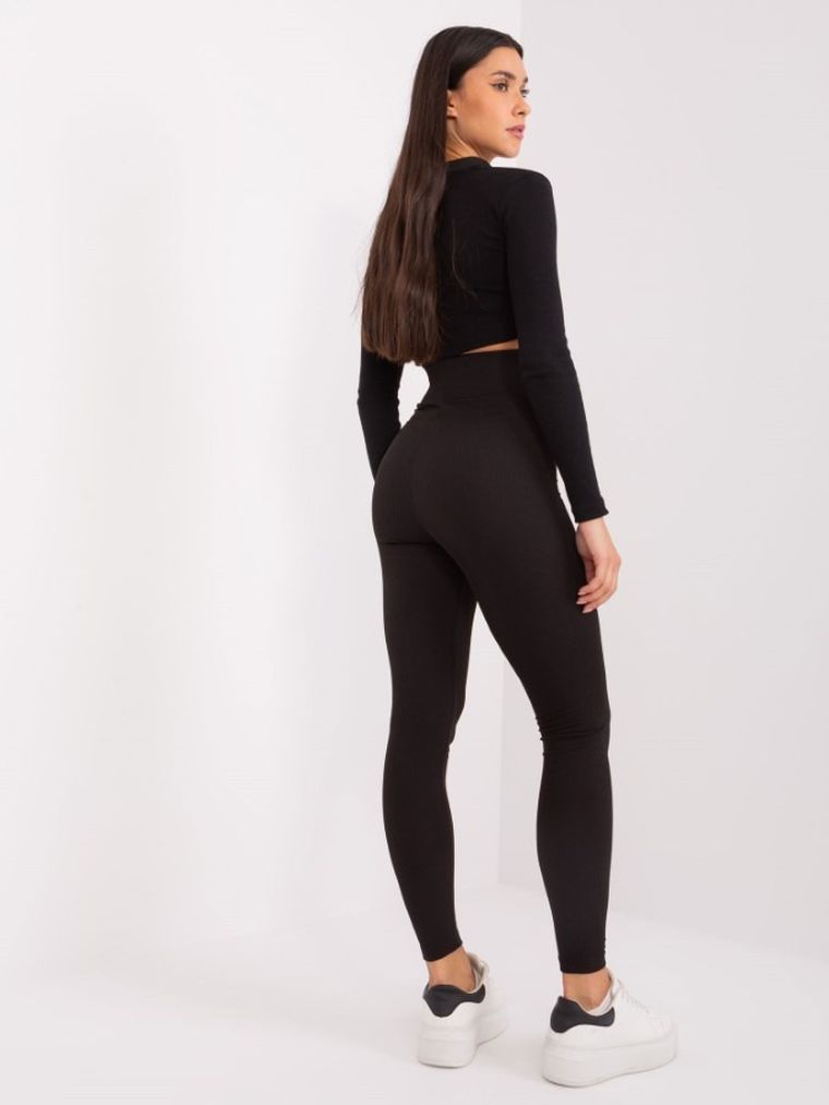 Legginsy damskie, czarne, Rue Paris