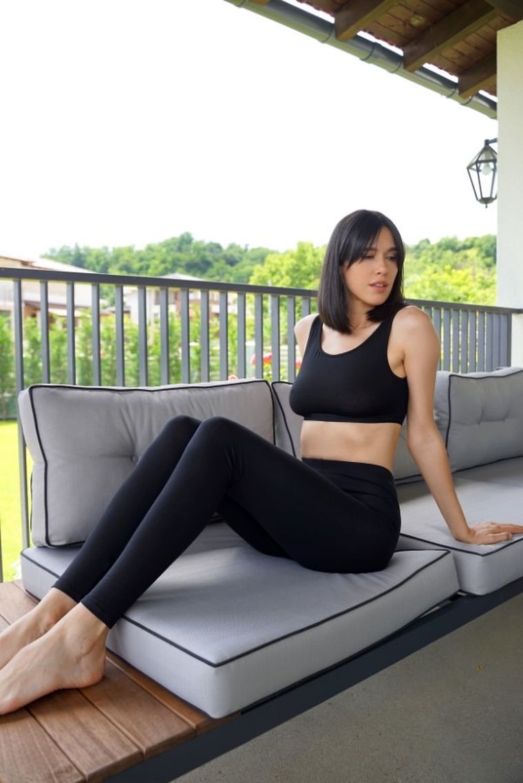 Legginsy damskie, czarne, Uniconf