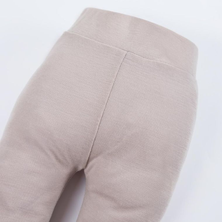 Legginsy dziecięce, wełna merino, beżowe, Eevi
