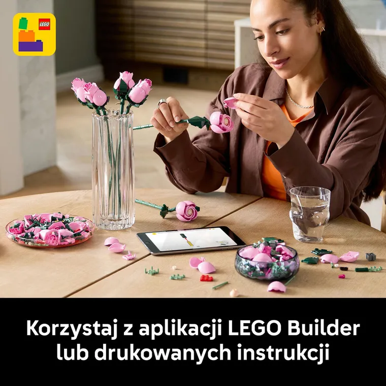 LEGO Botanicals, Bukiet różowych róż, 10374