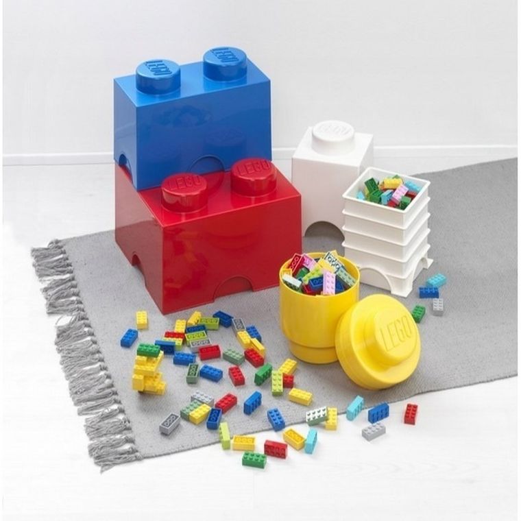 LEGO, Brick 4, pojemnik klocek, szary jasny