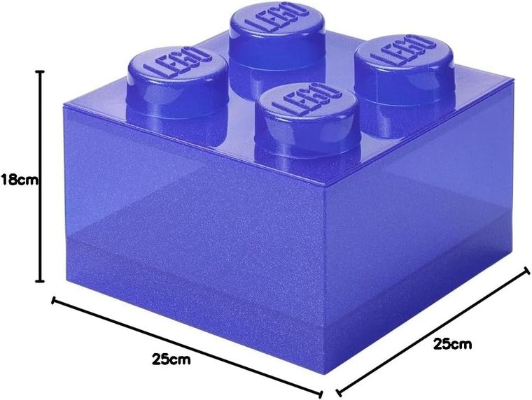 LEGO, Brick 4, pojemnik klocek, transparentny fiolet